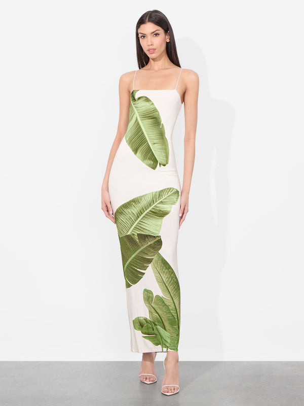 Alice + Olivia - Fifi Maxi Dress - Jungle Palm Off White