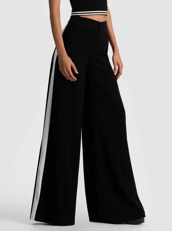 Alice + Olivia - Nessi Trouser with Side Stripe - Black