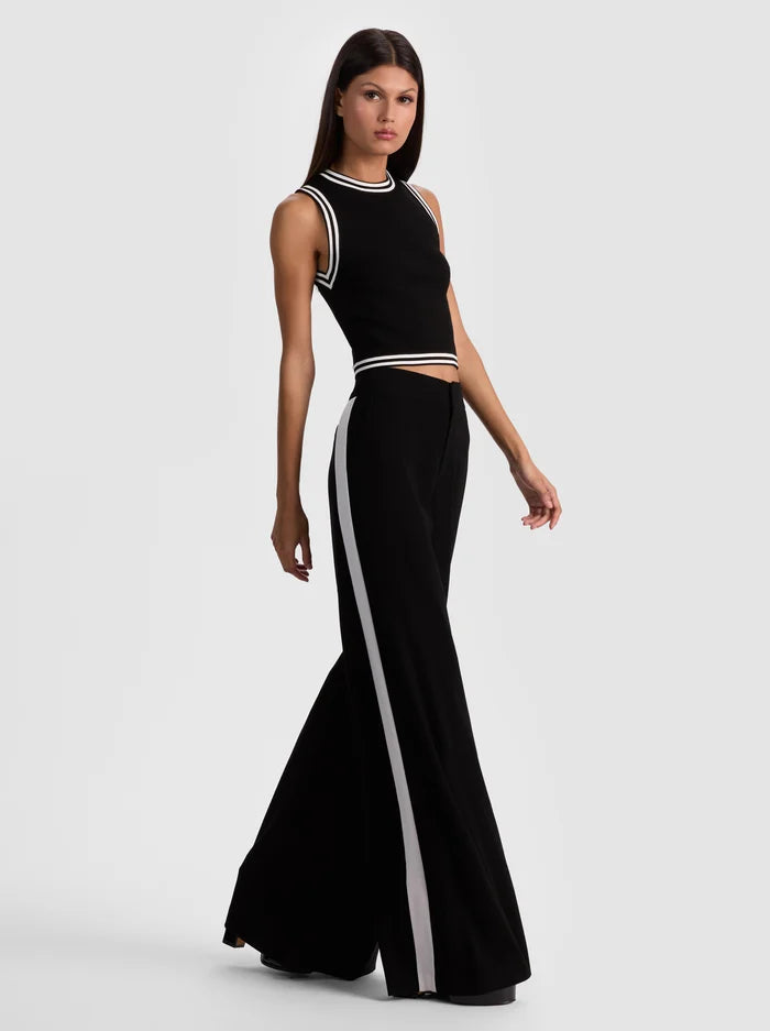 Alice + Olivia - Nessi Trouser with Side Stripe - Black