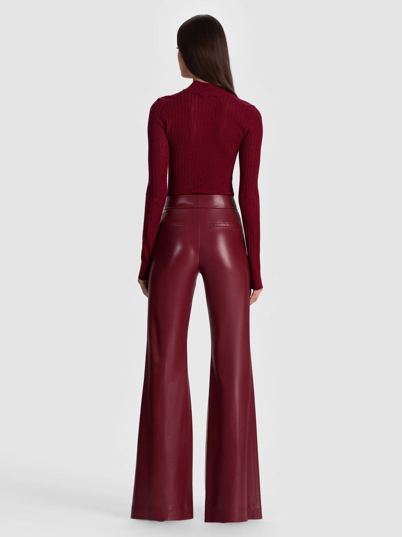 Alice + Olivia - Lanie Long Sleeve Mockneck - Oxblood
