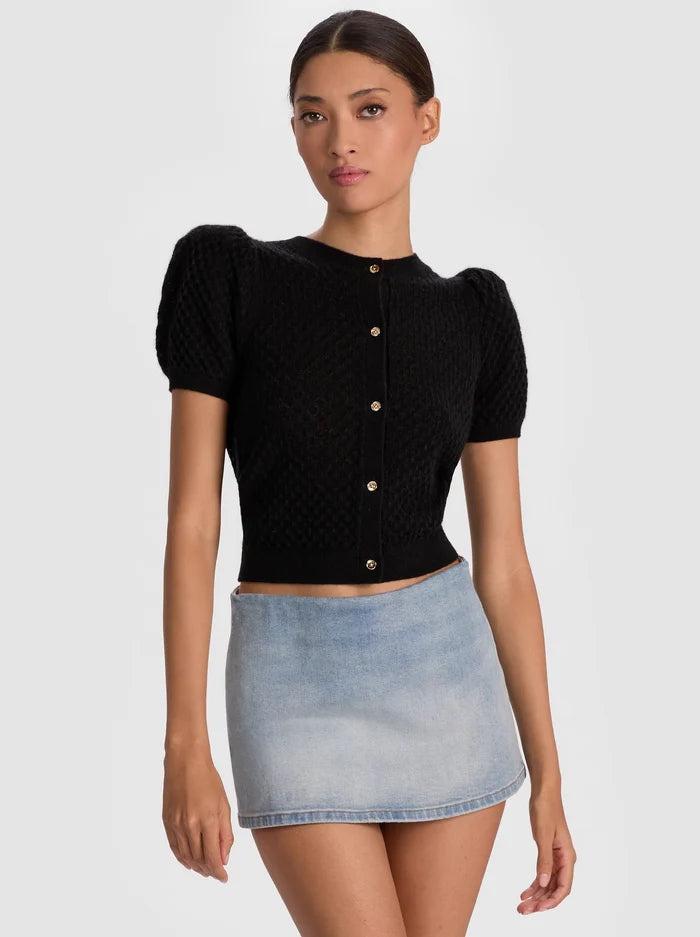 Alice + Olivia - Sabine Cashmere Cardigan - Black