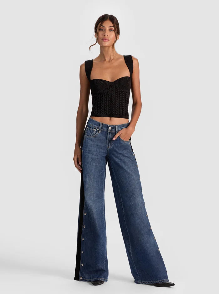 Alice + Olivia - Adrianna Knit Corset - Black