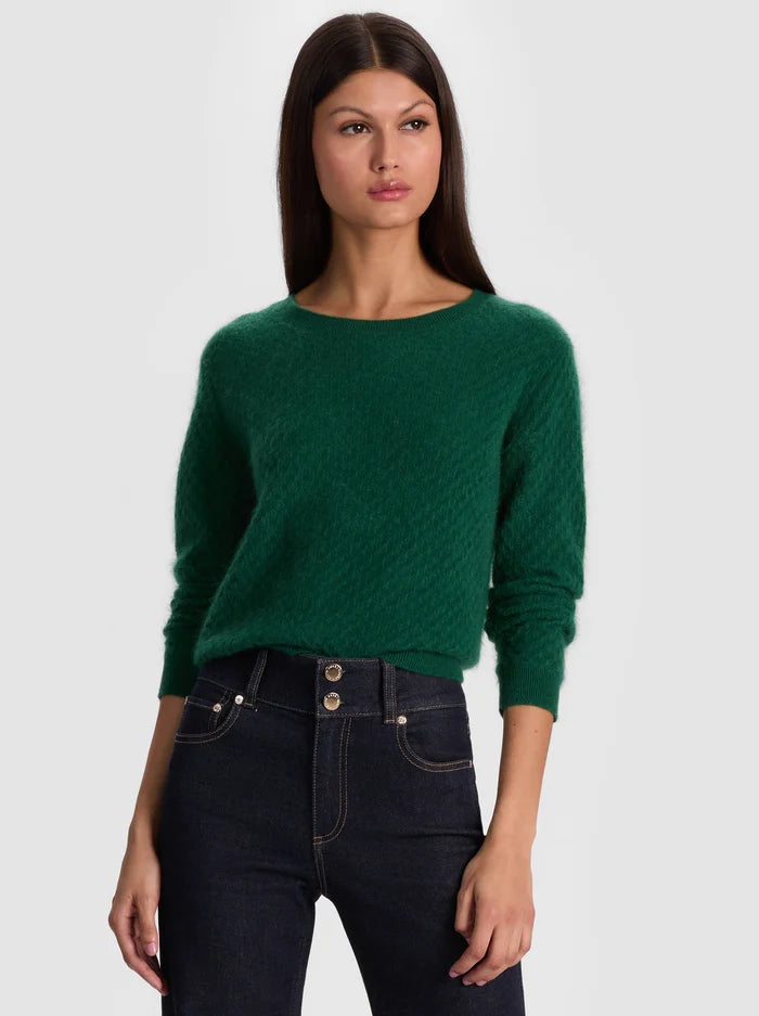 Alice + Olivia - Carolee Cashmere Pullover - Green Mystique