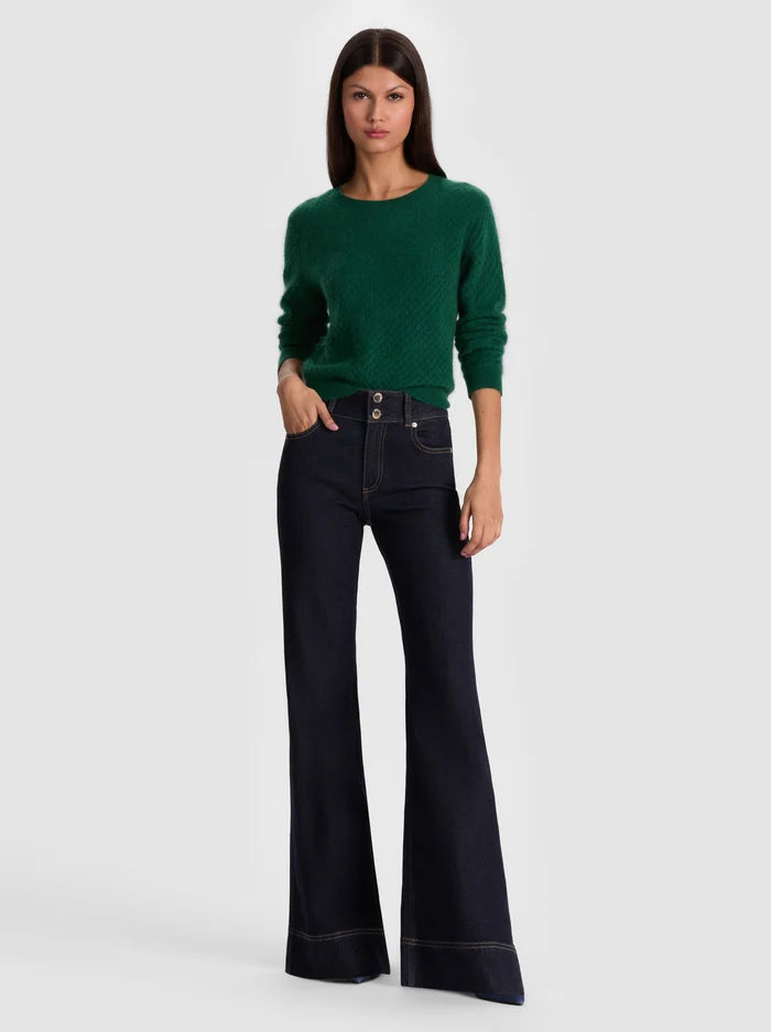 Alice + Olivia - Carolee Cashmere Pullover - Green Mystique