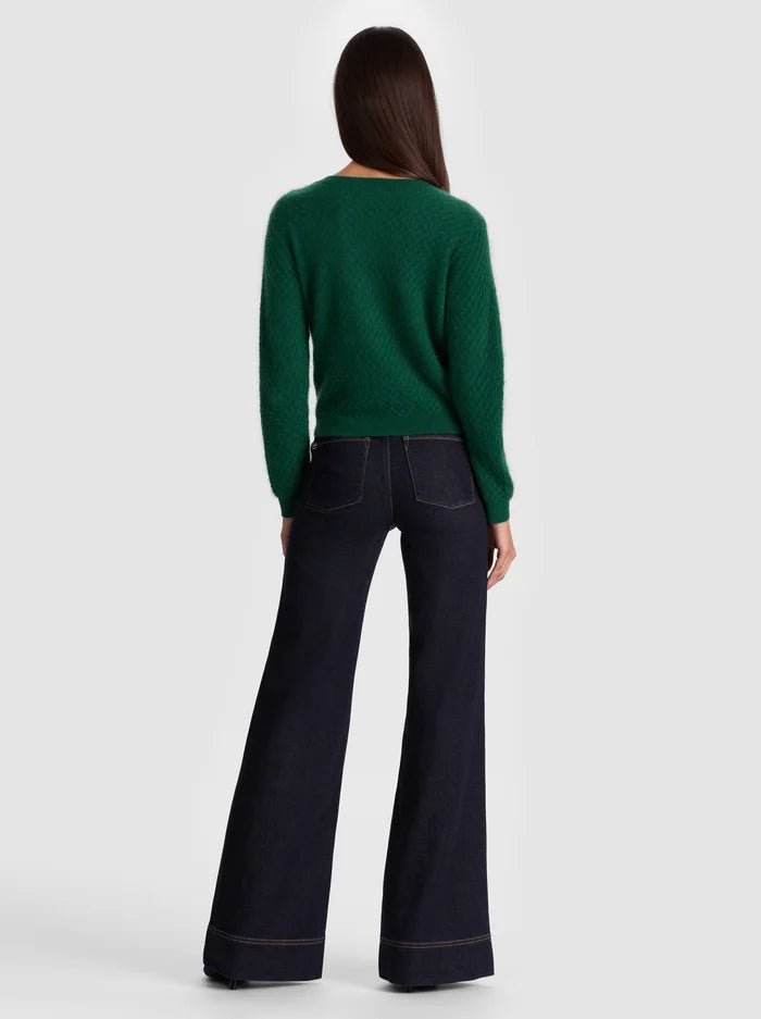 Alice + Olivia - Carolee Cashmere Pullover - Green Mystique
