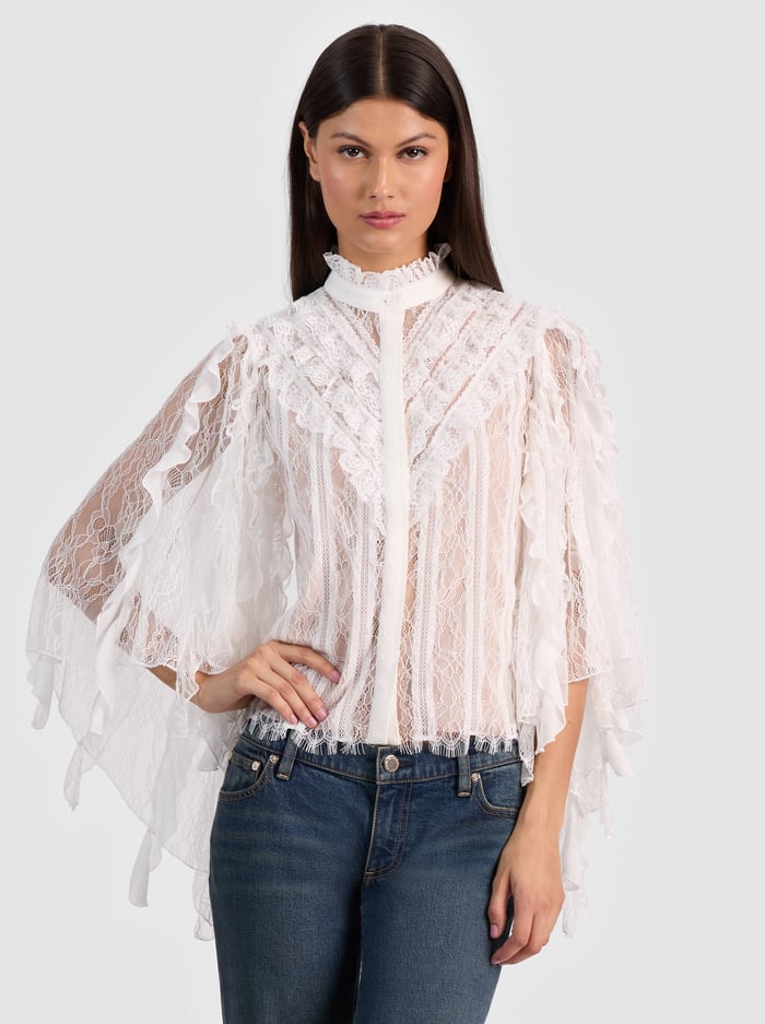 Alice + Olivia - Rheba Lace Top - Off White