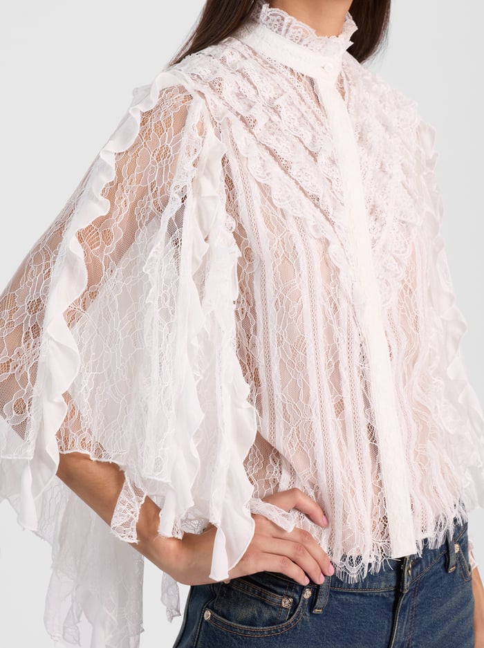 Alice + Olivia - Rheba Lace Top - Off White