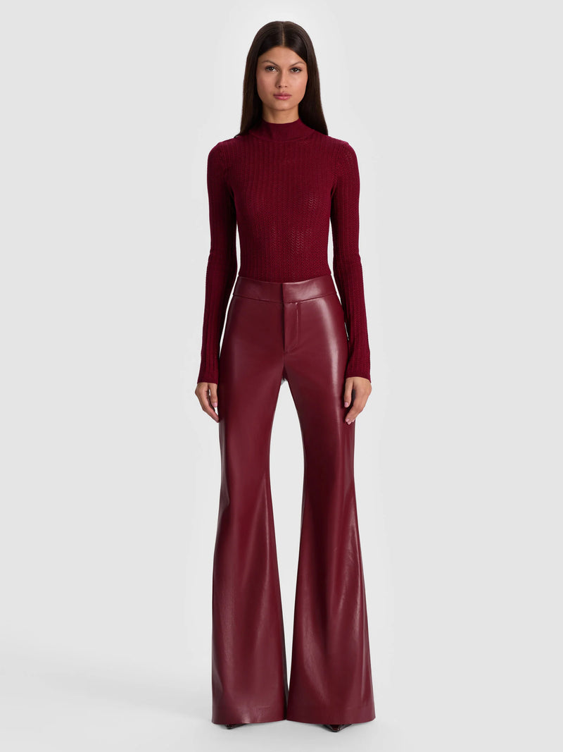 Alice + Olivia - Andrew Vegan Pant - Oxblood