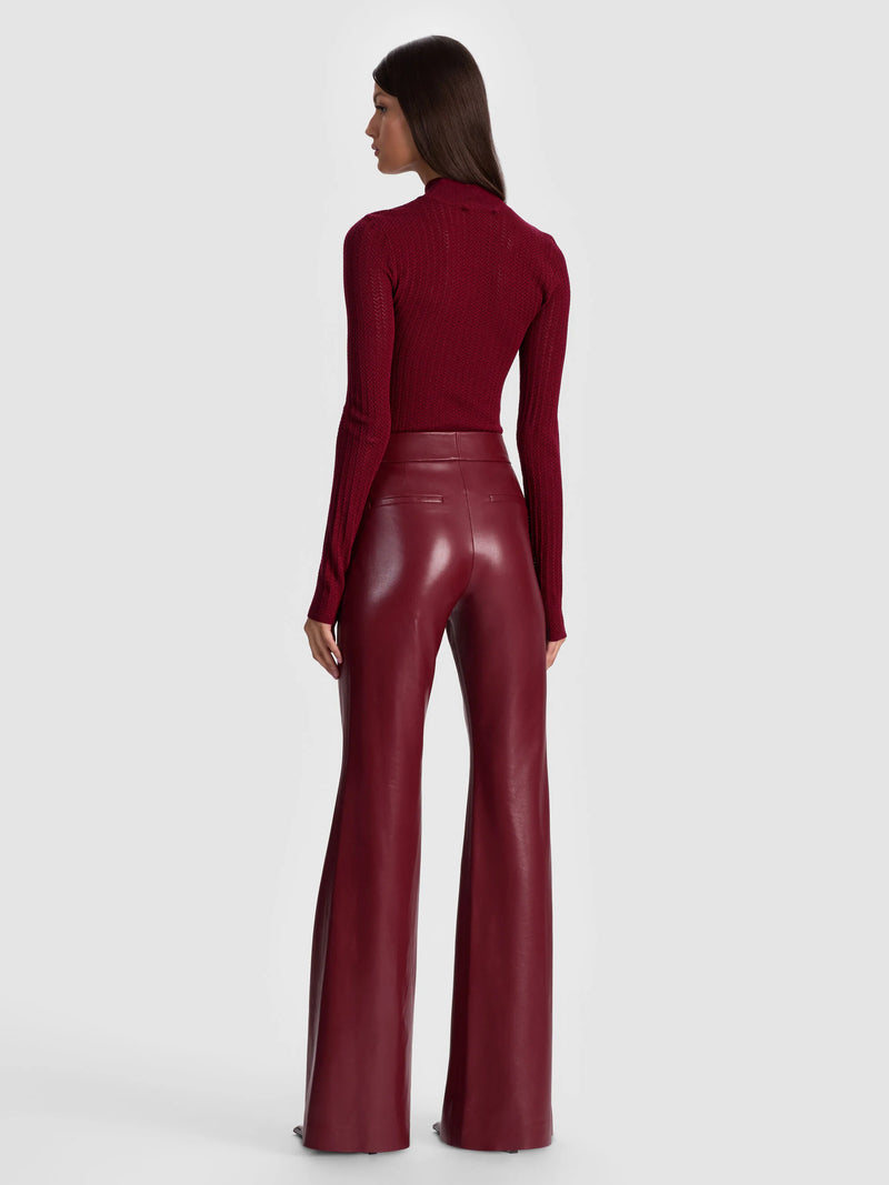 Alice + Olivia - Andrew Vegan Pant - Oxblood