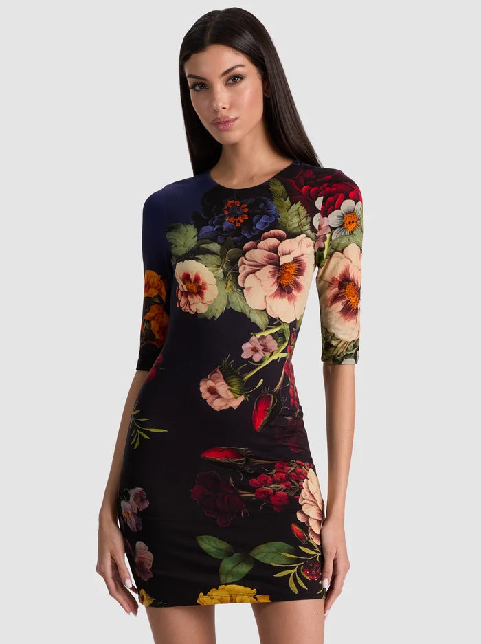 Alice & Olivia Women's Delora Crewneck Floral Mini Dress | A.K. Rikk's US 0 Alice & Olivia Women's Delora Crewneck Floral Mini Dress | A.K. Rikk's US 0