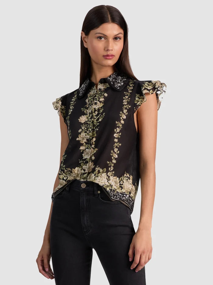 Alice + Olivia - Martel Silk Blouse - Free Falling