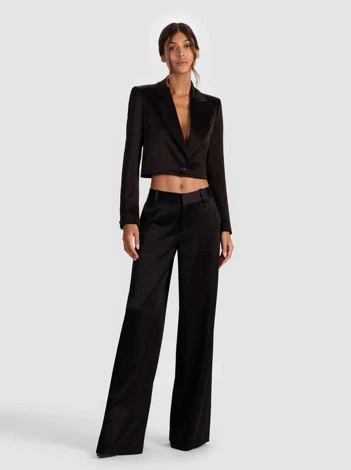 Alice + Olivia - Ines Cropped Boxy Blazer - Black