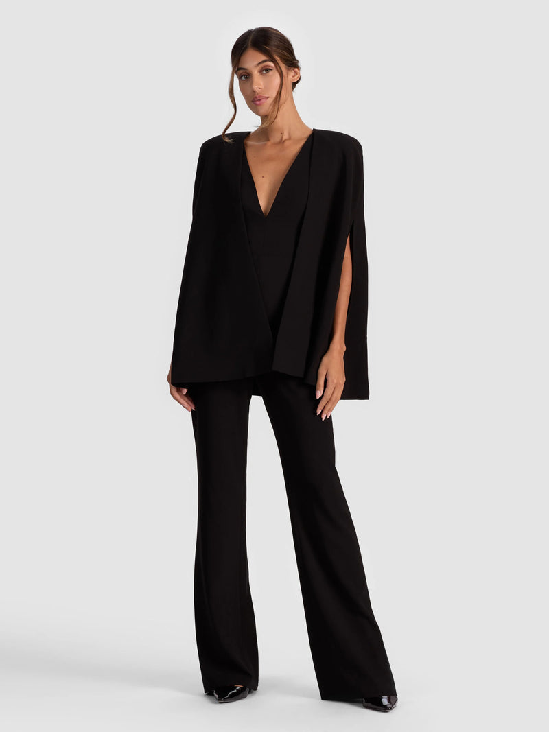Alice + Olivia - Nova Cape Jumpsuit - Black