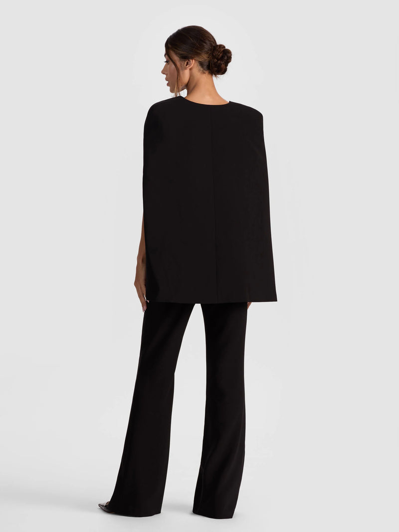 Alice + Olivia - Nova Cape Jumpsuit - Black