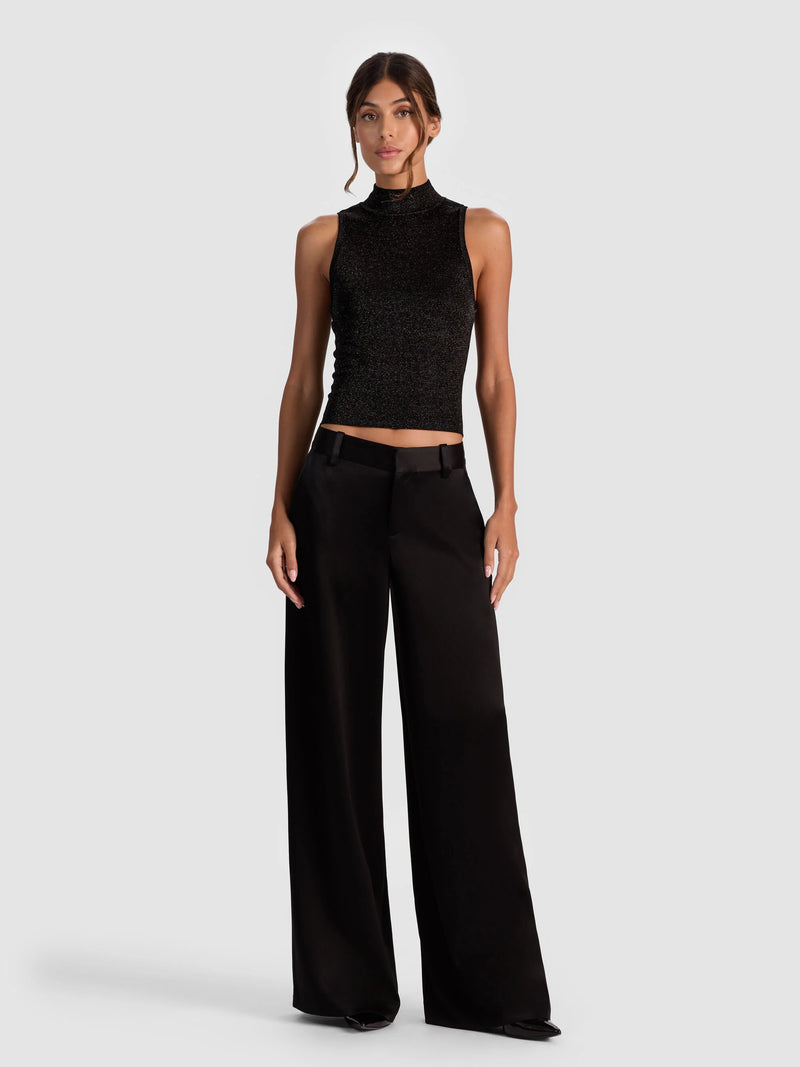 Alice + Olivia - Darcey Metallic Tank - Black