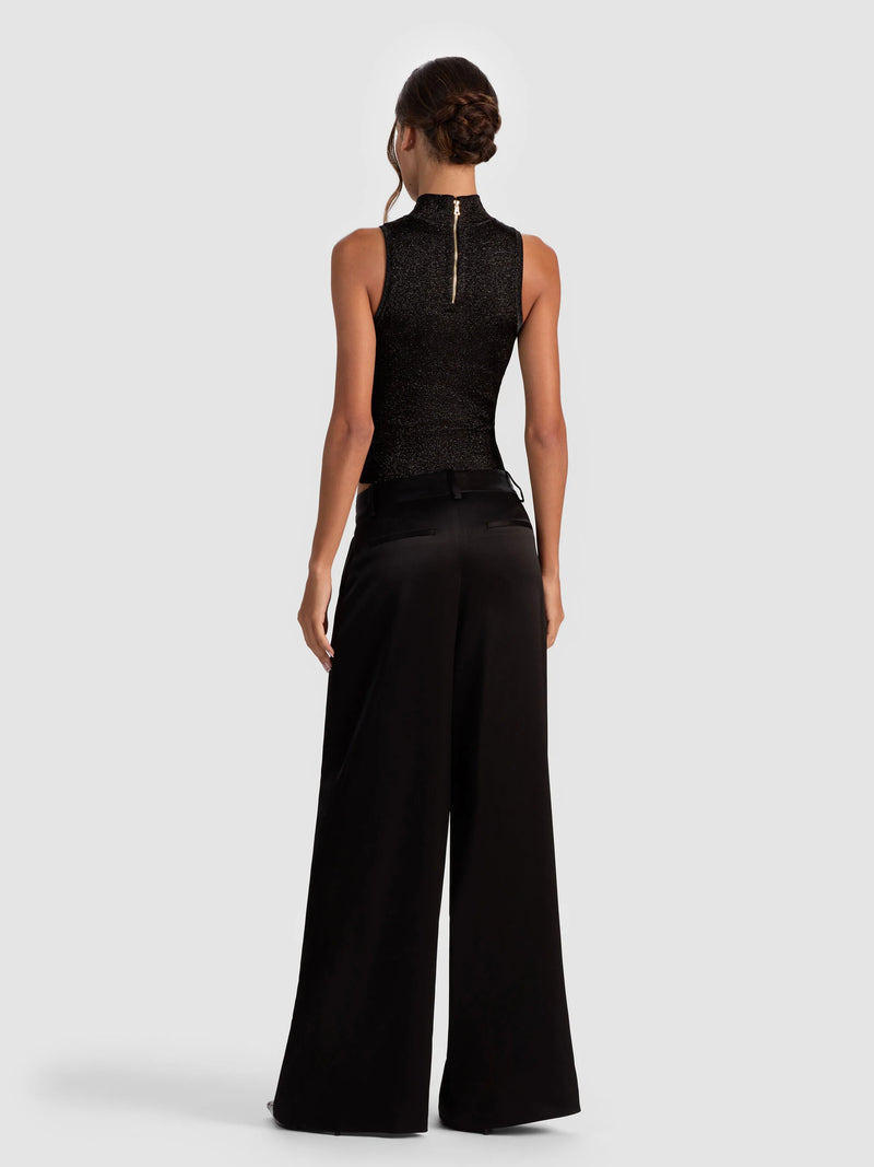 Alice + Olivia - Darcey Metallic Tank - Black