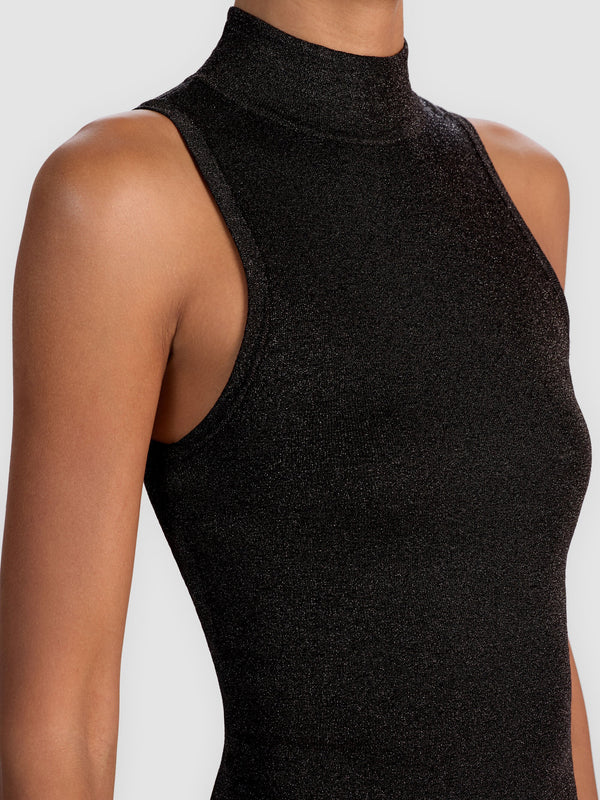 Alice + Olivia - Darcey Metallic Tank - Black