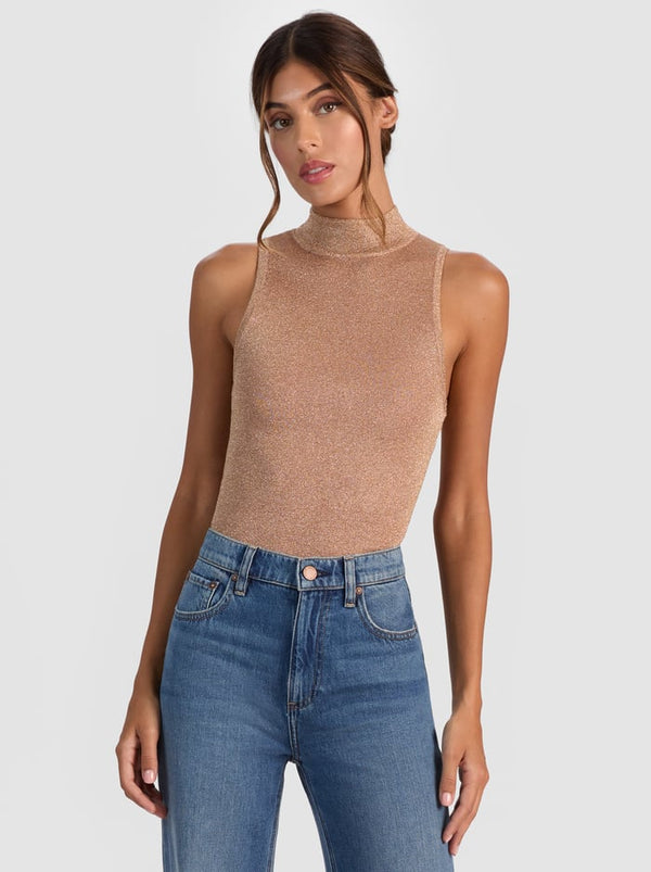 Alice + Olivia - Darcey Metallic Tank - Gold