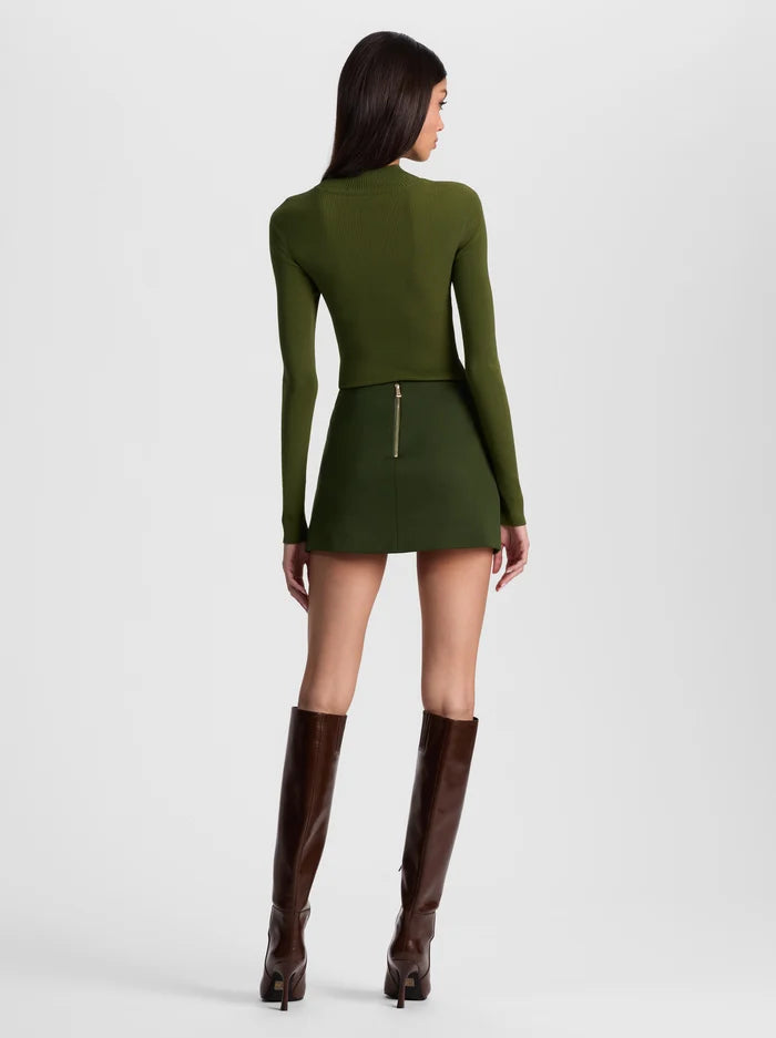 Alice + Olivia - Rubi Mini Skirt - Dark Olive