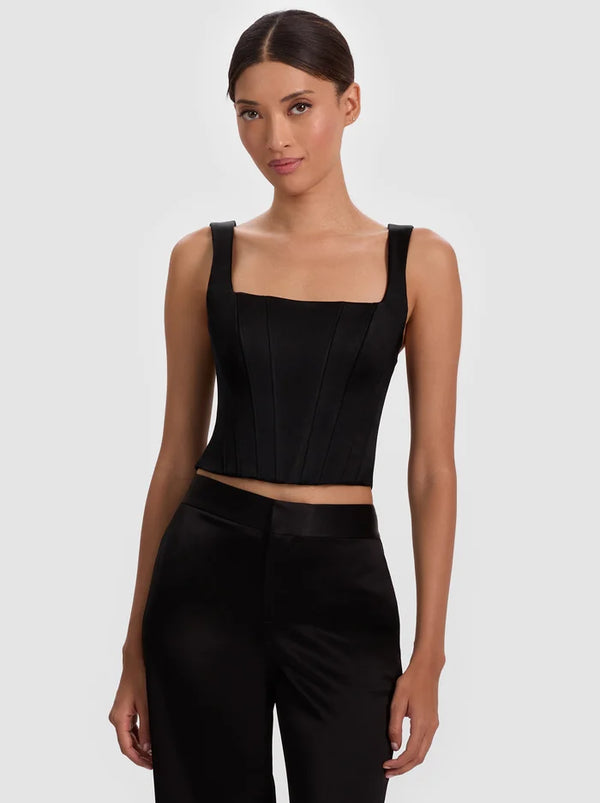 Alice + Olivia - Lilianna Corset Top - Black