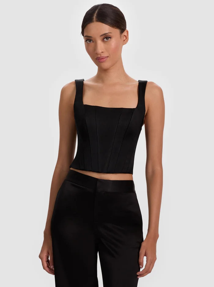 Alice + Olivia - Lilianna Corset Top - Black