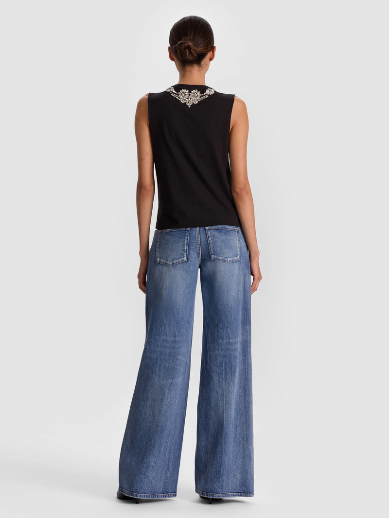 Alice + Olivia - Dede Embellished Tank - Black