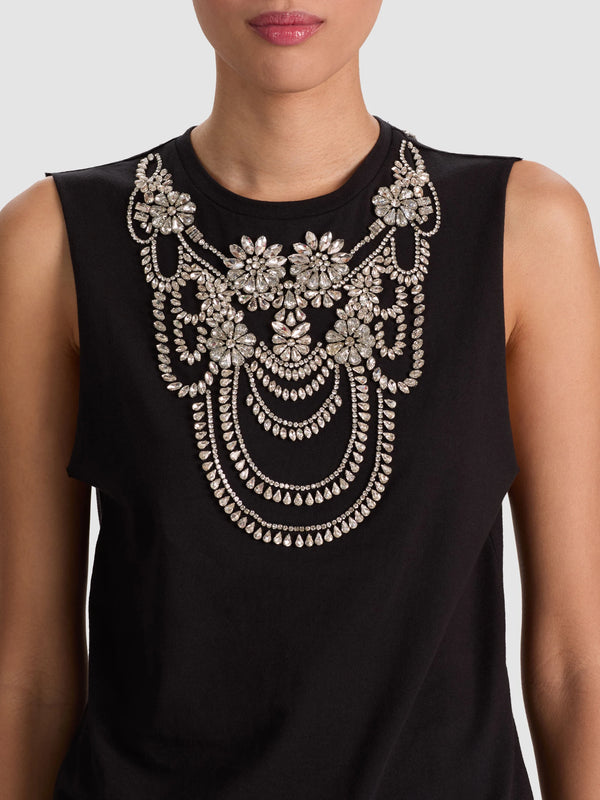 Alice + Olivia - Dede Embellished Tank - Black