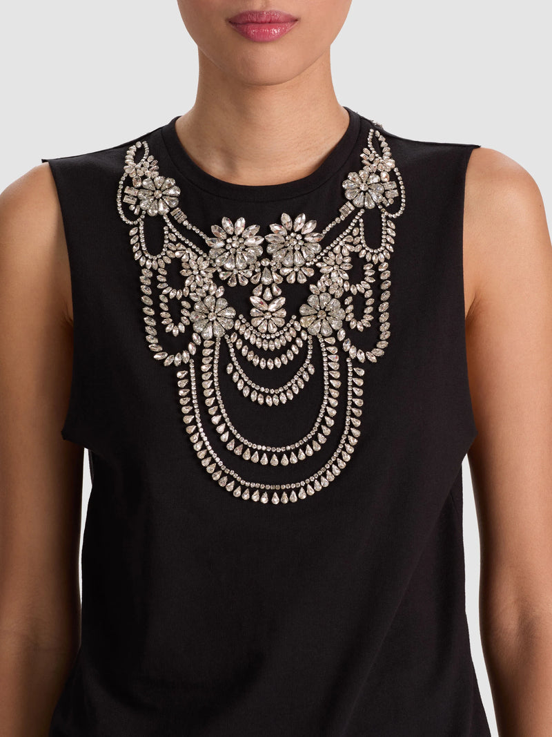 Alice + Olivia - Dede Embellished Tank - Black