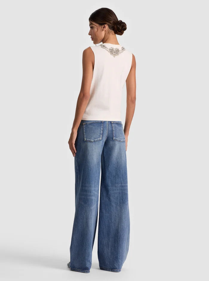 Alice + Olivia - Dede Embellished Tank - Off White