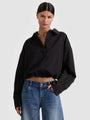 Alice + Olivia - Tobie Cinched Button Down - Black