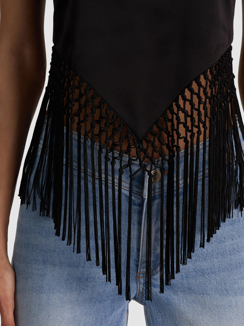 Alice + Olivia - Greta Halter Top - Black