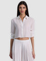 Alice + Olivia - Leon Crop Shirt - Off White