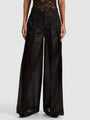 Alice + Olivia - Blaire Pleated Sheer Pant - Black