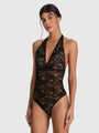 Alice + Olivia - Lina Lace Bodysuit - Black