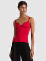 Alice + Olivia - Mira Seamed Longline Structured Corset - Hibiscus