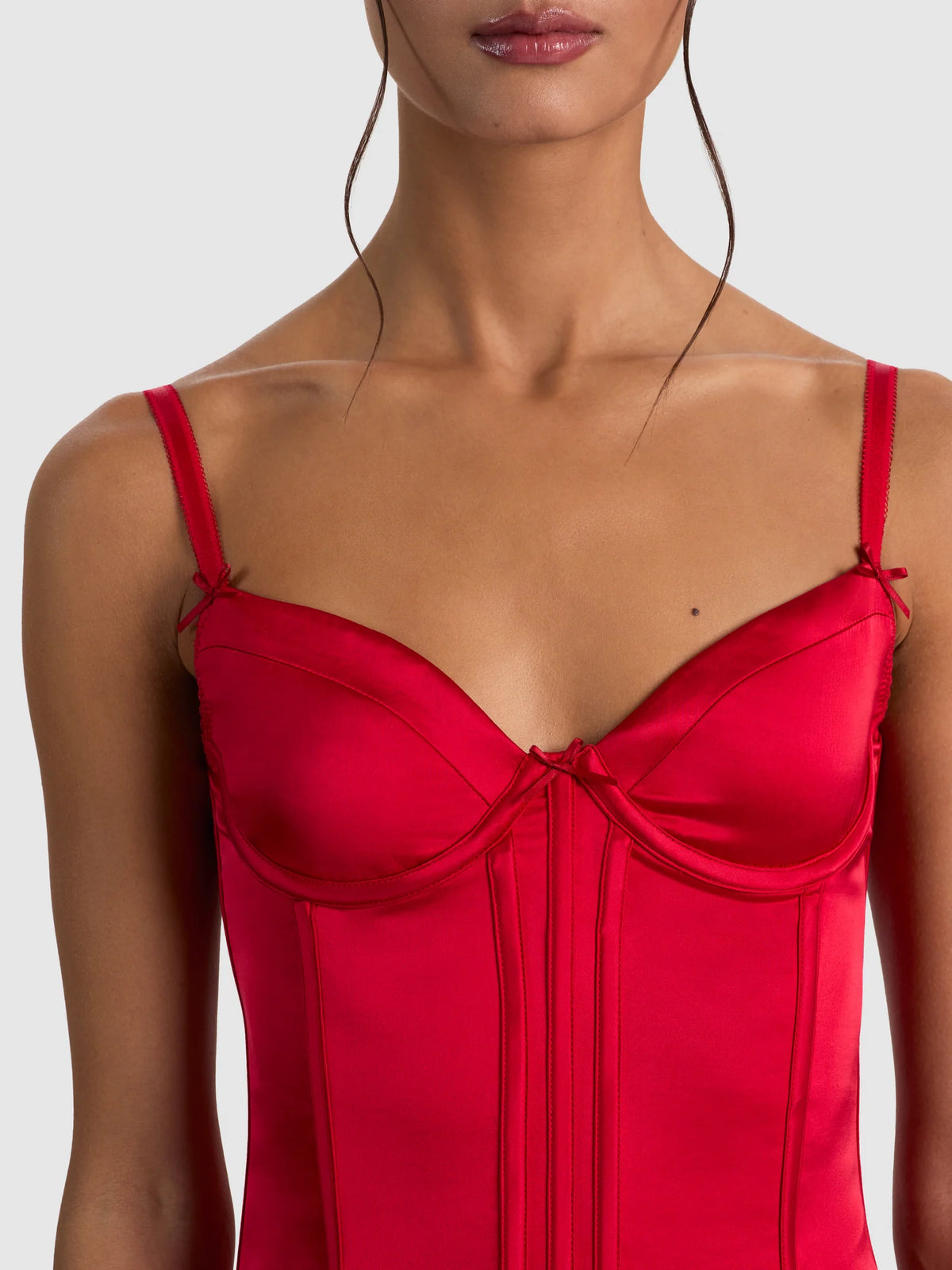 Alice + Olivia - Mira Seamed Longline Structured Corset - Hibiscus