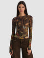 Alice + Olivia - Delaina Long Sleeve Top - Wistful Woods