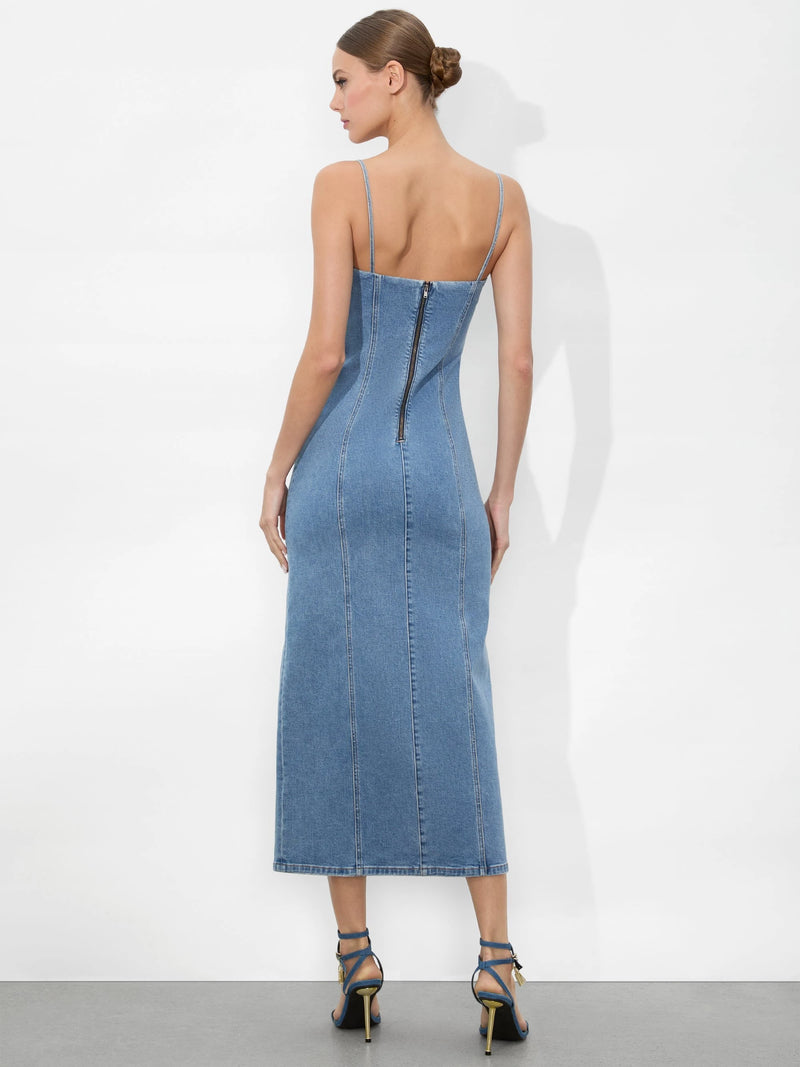 Alice + Olivia - Nakisha Midi Dress - Aubrey Blue