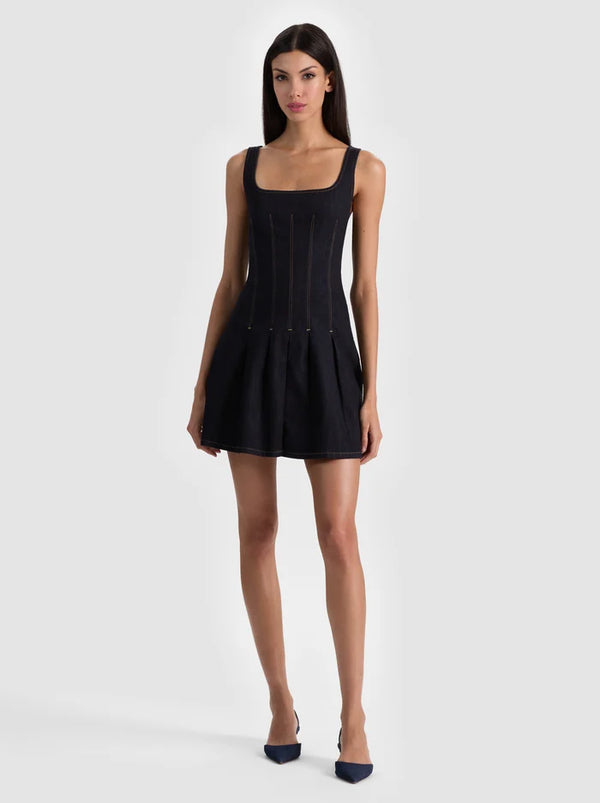 Alice + Olivia - Hollis Denim Mini Dress - Dark Rinse Alice + Olivia - Hollis Denim Mini Dress - Dark Rinse