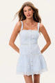 Loveshackfancy - Charlize Cotton Mini Dress - Blue Finch