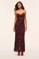 LoveShackFancy - Ciona Embellished Lace Maxi Dress - Bordeaux