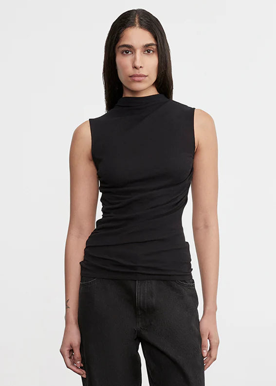 Enza Costa - Cashmere Sleeveless Twist Top - Black