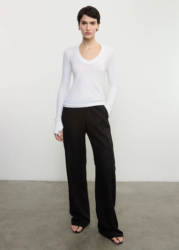 Enza Costa - Cashmere Easy Cuffed U - White