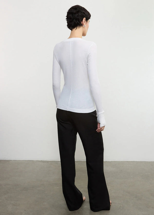 Enza Costa - Cashmere Easy Cuffed U - White