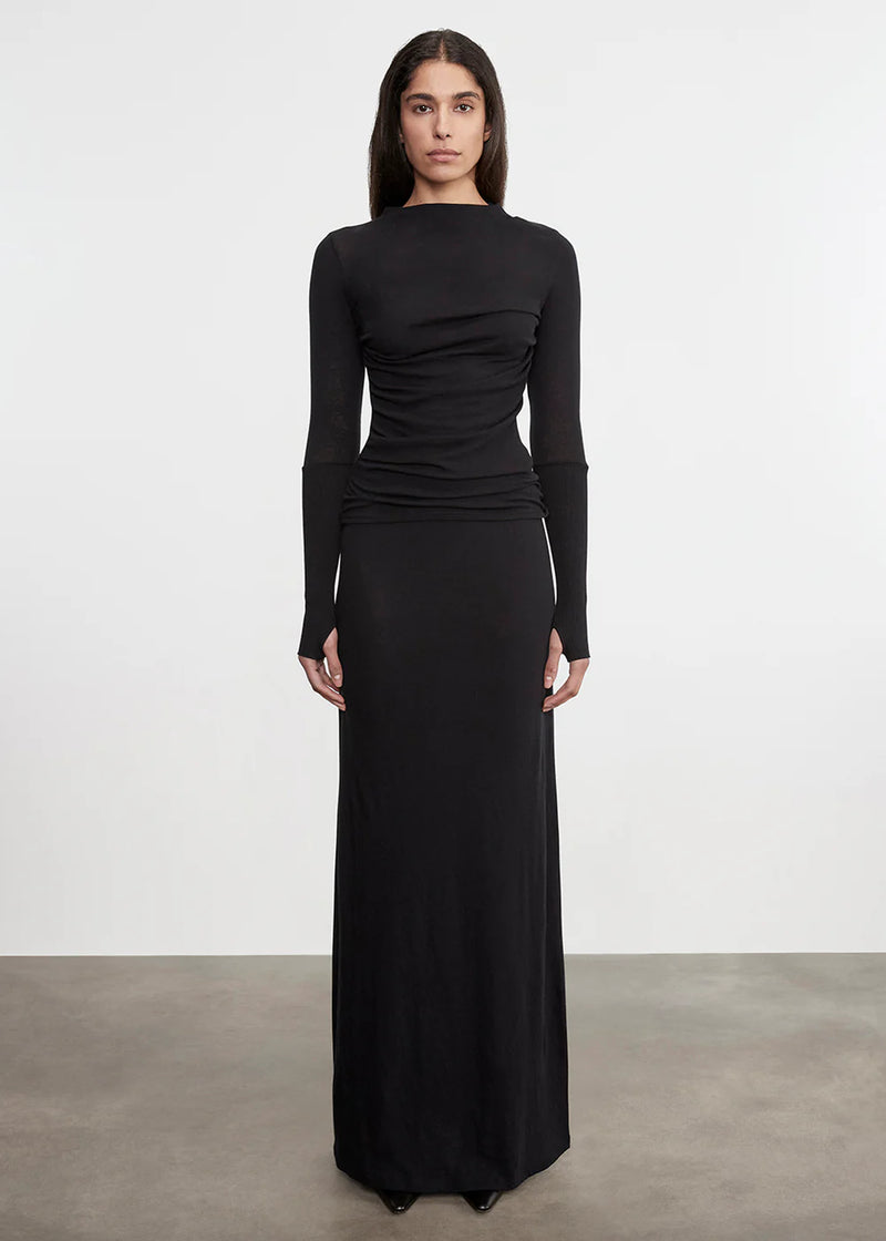 Enza Costa - Cashmere Bias Skirt - Black