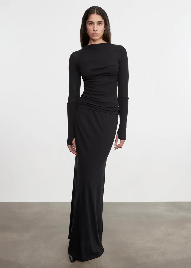 Enza Costa - Cashmere Bias Skirt - Black