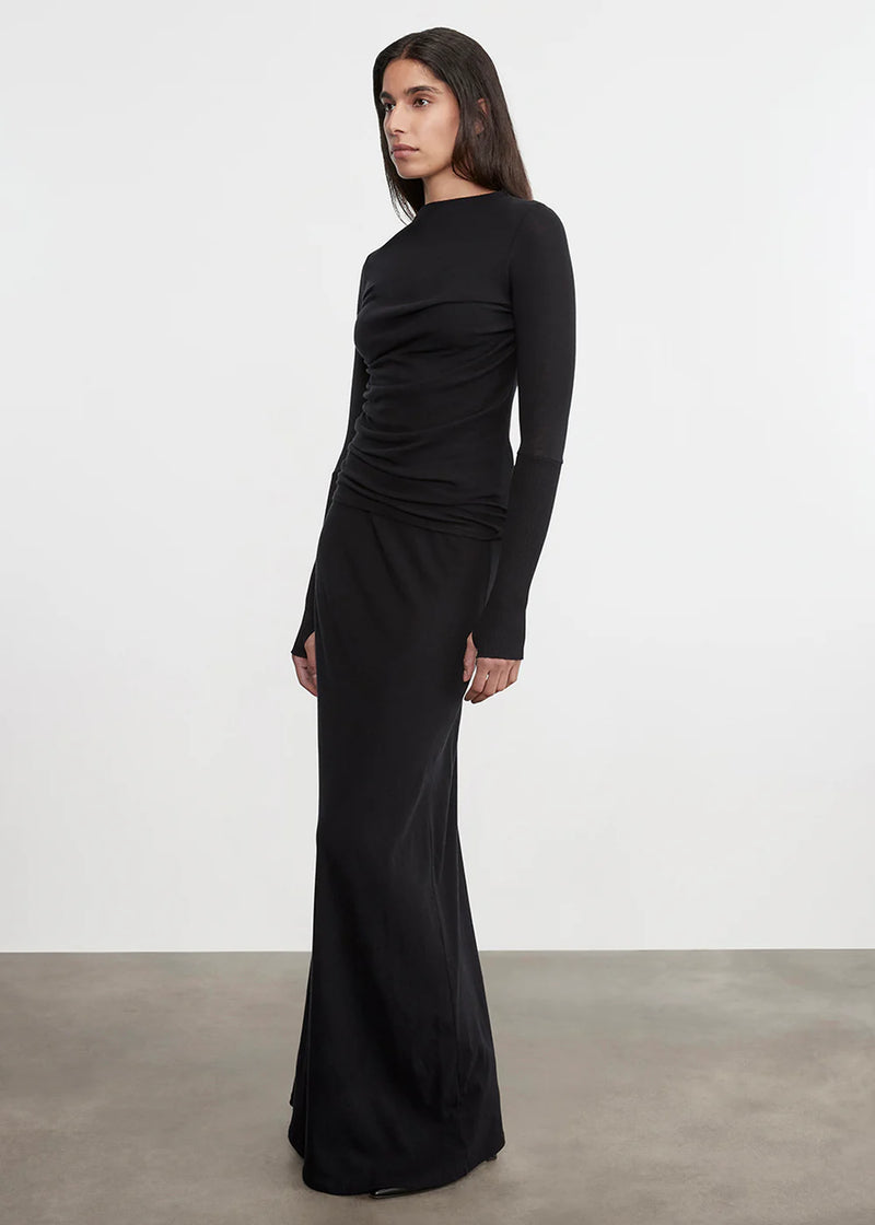 Enza Costa - Cashmere Bias Skirt - Black