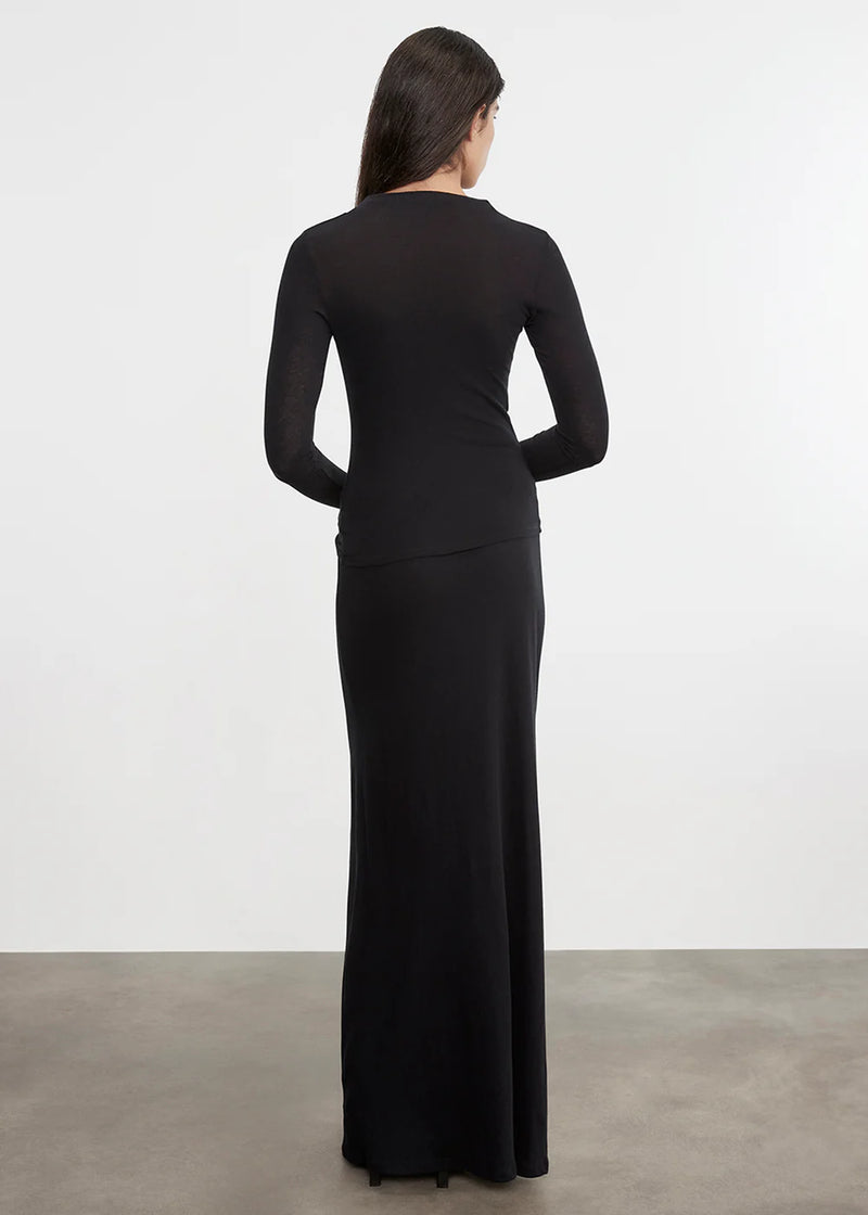 Enza Costa - Cashmere Bias Skirt - Black