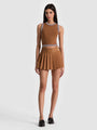 Alice + Olivia - Noah Skort With Side Stripe - Tan