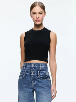 Alice + Olivia - Araceli Shell Top - Black